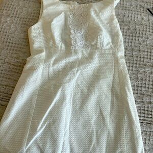 ⭐️Lilly Pulitzer White dress size 4 zipper needs replacement